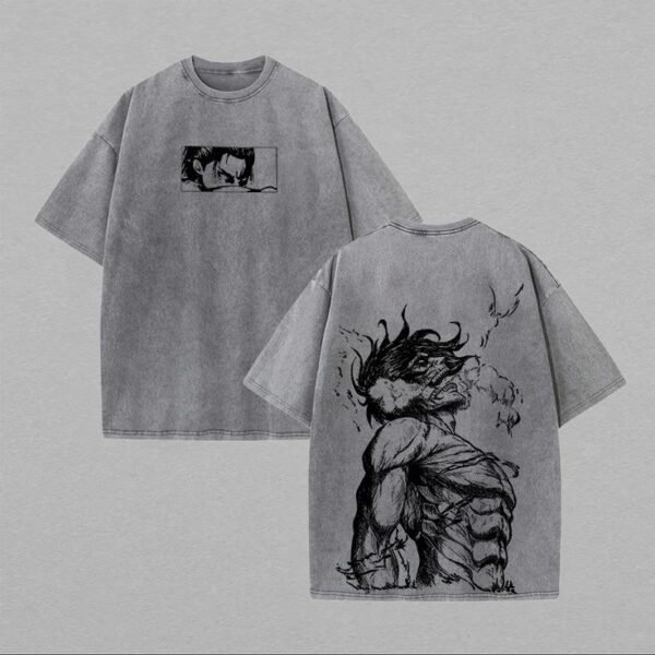 Attack on Titan — Vintage Washed Oversized T-Shirt